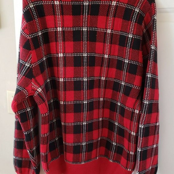 Saddlebred Men's Sweater Christmas Red Green Size M Grandpas Heavy 100% Cotton - Picture 6 of 7